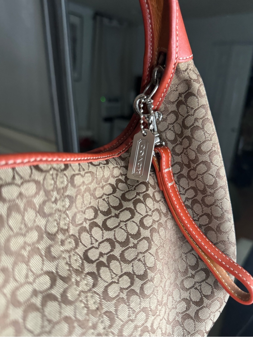 Vintage Coach Ergo Hobo Signature Jacquard Shoulder Bag Slouchy - Picture 3 of 7